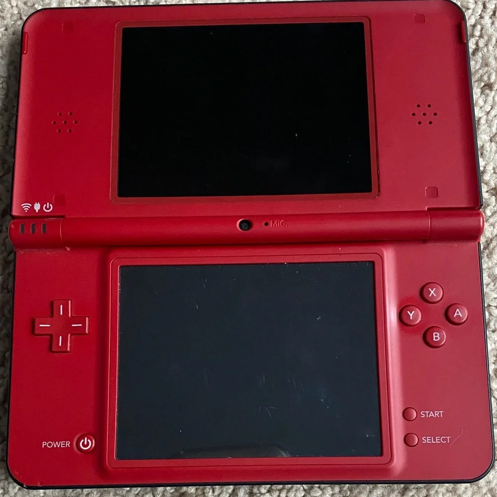 Nintendo DS Lite Crimson Handheld Console Super Mario 25th Anniversary